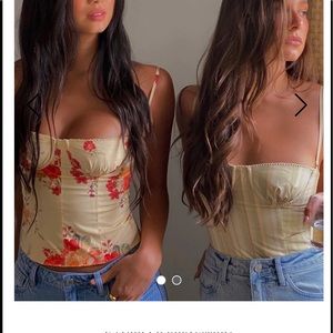 Danielle Bernstein underwire golden hour corset.